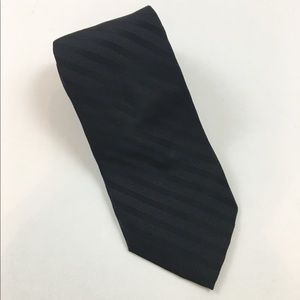 Nautica Black Silk Stripe Solid Tie